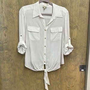 Cremieux button up tie front